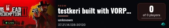 testkeri built with VORPCore! live status badge