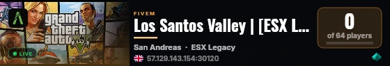 Los Santos Valley | [ESX Legacy] live status badge