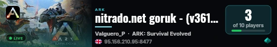 nitrado.net goruk - (v361.7) live status badge