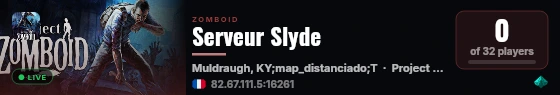 Serveur Slyde live status badge
