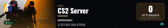 CS2 Server live status badge