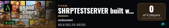 SHRPTESTSERVER built with FiveM Basic Server! live status badge
