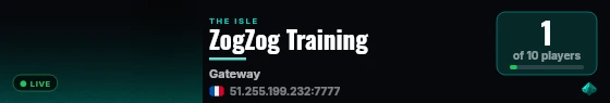 ZogZog Training live status badge