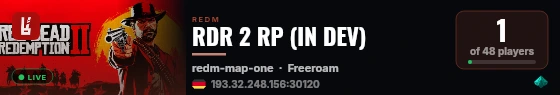 RDR 2 RP (IN DEV) live status badge
