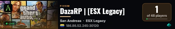 DazaRP | [ESX Legacy] live status badge