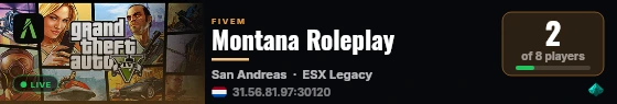 Montana Roleplay live status badge