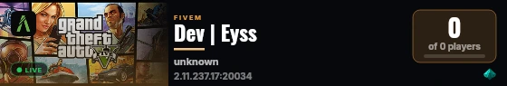 Dev | Eyss live status badge