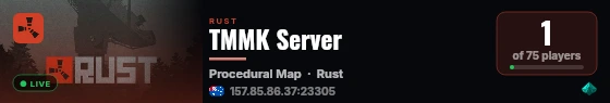 TMMK Server live status badge