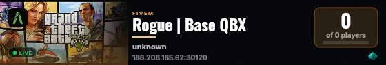 Rogue | Base QBX live status badge