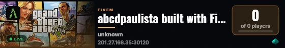 abcdpaulista built with FiveM Basic Server! live status badge