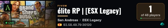 élite RP | [ESX Legacy] live status badge