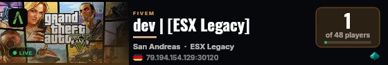 dev | [ESX Legacy] live status badge