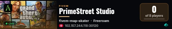 PrimeStreet Studio live status badge