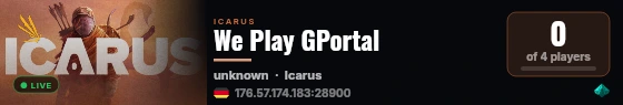 We Play GPortal live status badge