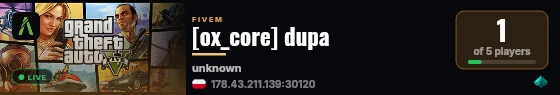 [ox_core] dupa live status badge