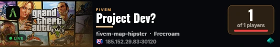 Project Dev? live status badge