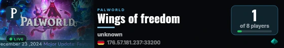 Wings of freedom live status badge