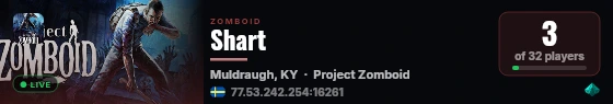 Shart live status badge