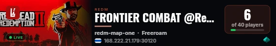 FRONTIER COMBAT @RebirthzVPS live status badge