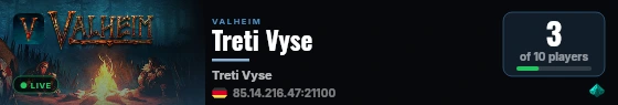 Treti Vyse live status badge