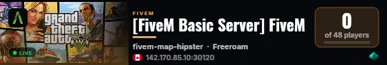 [FiveM Basic Server] FiveM live status badge