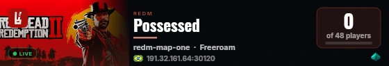Possessed live status badge