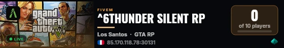 ^6THUNDER SILENT RP  live status badge