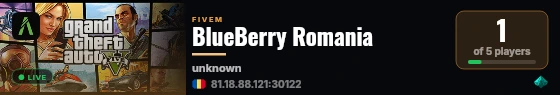BlueBerry Romania live status badge