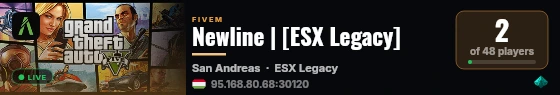 Newline | [ESX Legacy] live status badge