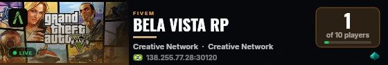 BELA VISTA RP live status badge