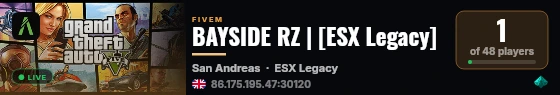 BAYSIDE RZ | [ESX Legacy] live status badge