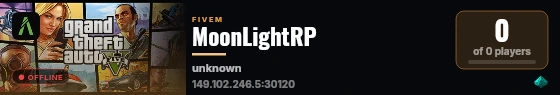 MoonLightRP live status badge