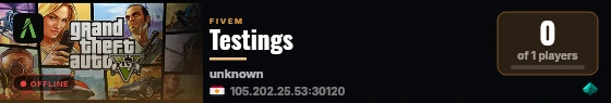 Testings live status badge
