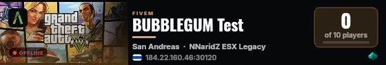 BUBBLEGUM Test live status badge