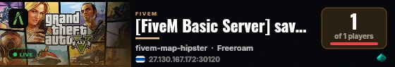 [FiveM Basic Server] saveme live status badge