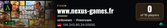 www.nexus-games.fr live status badge