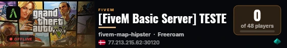 [FiveM Basic Server] TESTE live status badge