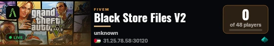 Black Store Files V2 live status badge