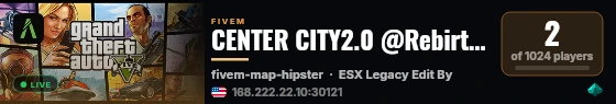 CENTER CITY2.0 @Rebirthz live status badge