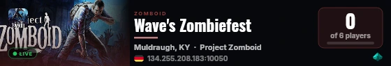Wave's Zombiefest live status badge