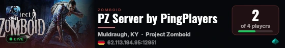 PZ Server by PingPlayers live status badge