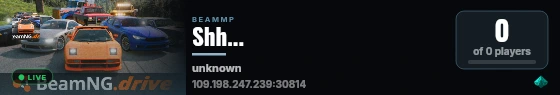 Shh... live status badge