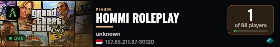HOMMI ROLEPLAY live status badge