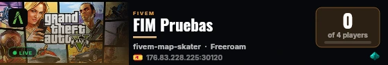 FIM Pruebas live status badge