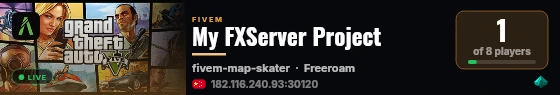 My FXServer Project live status badge
