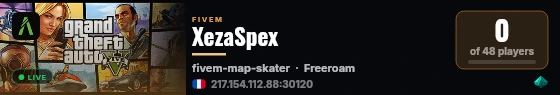 XezaSpex live status badge