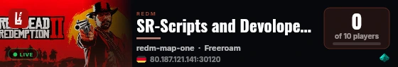 SR-Scripts and Devoloper Server live status badge