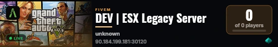 DEV | ESX Legacy Server live status badge