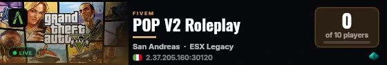 POP V2 Roleplay  live status badge