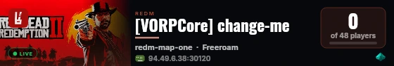 [VORPCore] change-me live status badge